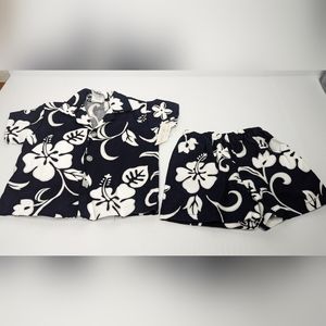 Toddler Aloha Set-Navy Blue